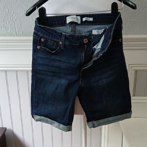 Dark Blue Denim Shorts